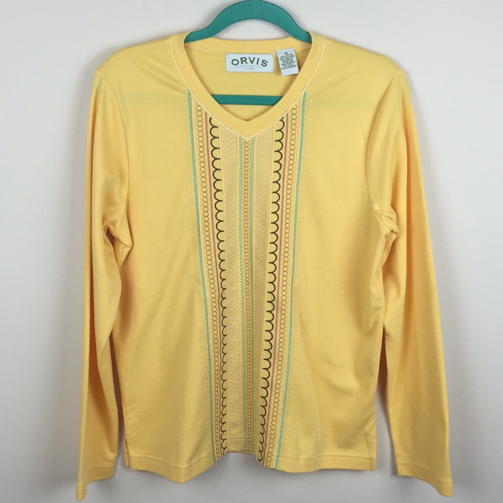 Orvis - Embroidered Long Sleeve V-Neck Tee